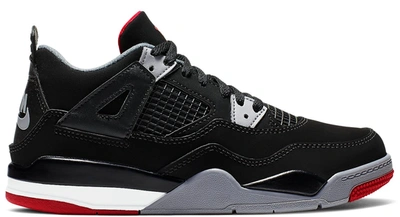 Pre-owned Jordan 4 Retro Bred (2019) (ps) In Black/fire Red-cement Grey-summit White