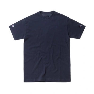 Pre-owned Kith  Champion C Patch Tee Navy