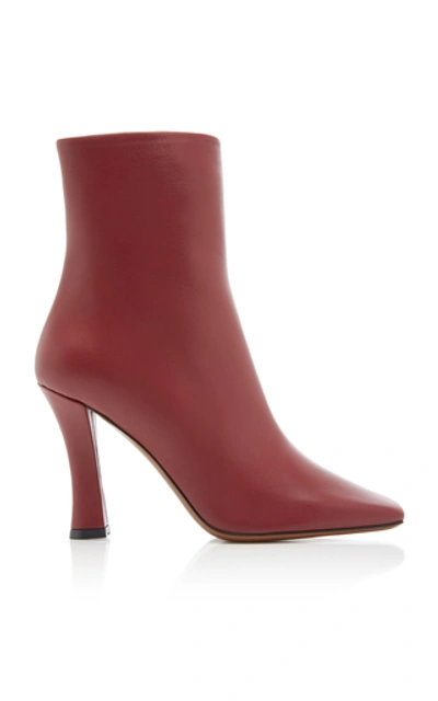 Neous Ionopsis Leather Ankle Boots In Burgundy