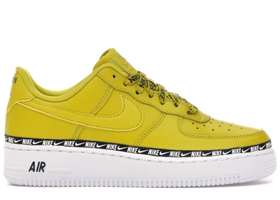 Pre-owned Nike Air Force 1 Low Overbranding Bright Citron (women's) In Bright Citron/bright Citron-black-white