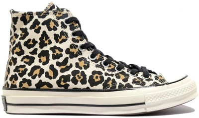 Pre-owned Converse  Chuck Taylor All-star 70s Hi Cheetah Print In Driftwood Mult/light Fawn