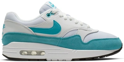 Pre-owned Nike Air Max 1 White Light Blue Fury (w) In White/light Blue Fury-black  | ModeSens