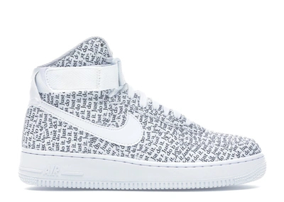 Pre-owned Nike Air Force 1 High Just Do It Pack White (women's) In White/white-white-black-total Orange