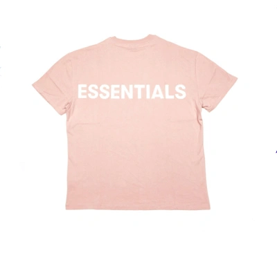 Pre-owned Fear Of God  Essentials Pink 3m Logo Boxy T-shirt Blush