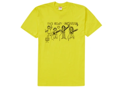 Pre-owned Supreme  The Velvet Underground Drawing Tee Yellow