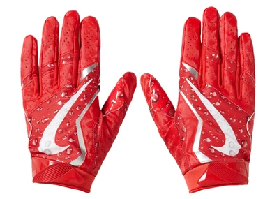 Pre-owned Supreme  Nike Vapor Jet 4.0 Football Gloves Red