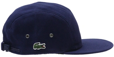 Pre-owned Supreme  Lacoste Pique Knit Camp Cap Navy