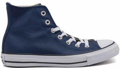 Pre-owned Converse  Chuck Taylor All-star Hi Nighttime Navy In Nighttime Navy/black-white