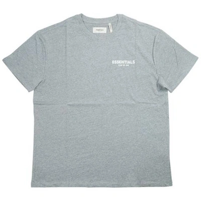 Pre-owned Fear Of God  Essentials Boxy Logo T-shirt Grey