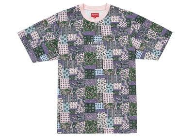 Pre-owned Supreme Patchwork Paisley S/s Top Pink