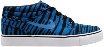 Pre-owned Nike  Stefan Janoski Mid Premium Zebra In Military Blue/black-white