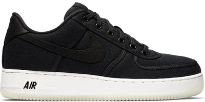 Pre-owned Nike  Air Force 1 Low Canvas Black In Black/black-summit White