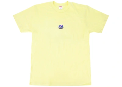 Pre-owned Supreme  Bottle Cap Tee Pale Yellow