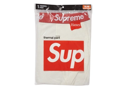 Pre-owned Supreme Hanes Thermal Pant (1 Pack) Natural