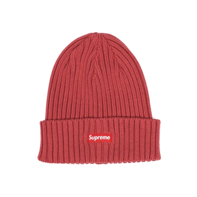 Pre-owned Supreme Overdyed Ribbed Beanie (ss18) Washed Magenta