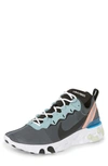 Nike React Element 55 Sneaker In Ocean Cube/ Black/ Pink Quartz