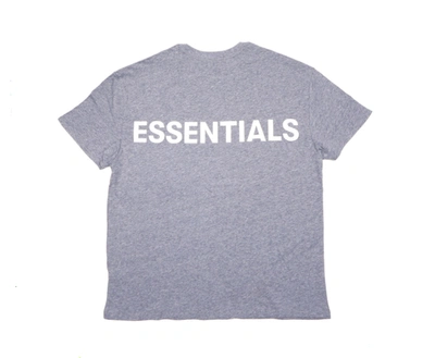 Pre-owned Fear Of God Essentials 3m Logo Boxy T-shirt Dark Heather Grey/grey