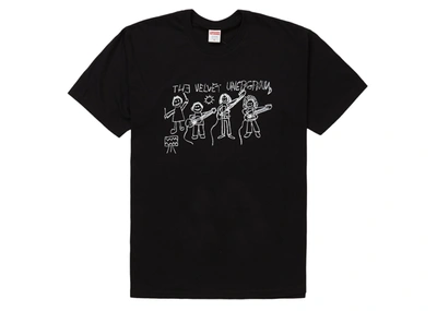 Pre-owned Supreme  The Velvet Underground Drawing Tee Black