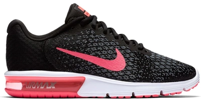 Pre-owned Nike Air Max Sequent 2 Black Vivid Pink (women's) In Black/vivid Pink-wolf Grey-white