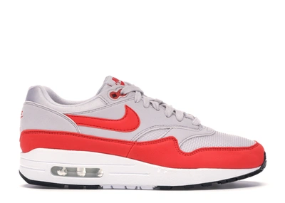Pre-owned Nike Air Max 1 Habanero Red (women's) In Vast Grey/habanero Red