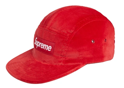 Pre-owned Supreme  Velvet Camp Cap Red