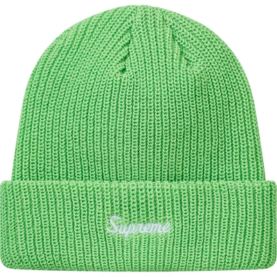 Pre-owned Supreme Loose Gauge Beanie (fw18) Light Green