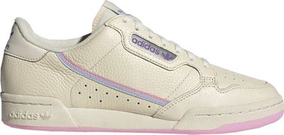 Pre-owned Adidas Originals Adidas Continental 80 Ecru Tint True Pink (women's) In Ecru Tint/true Pink/periwinkle