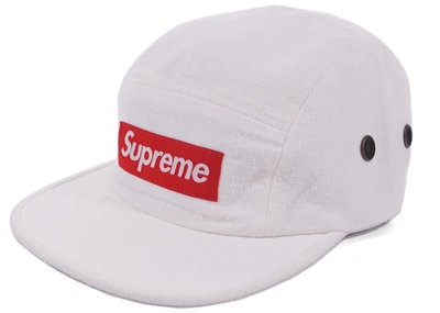 Pre-owned Supreme  Napped Canvas Camp Cap White