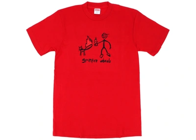 Pre-owned Supreme  Spitfire Cat T-shirt Red