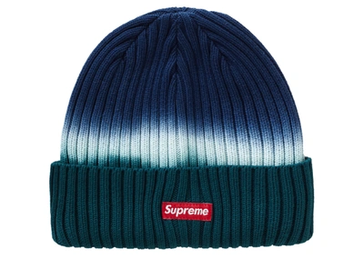 Pre-owned Supreme Overdyed Beanie (ss19) Teal Tie Dye