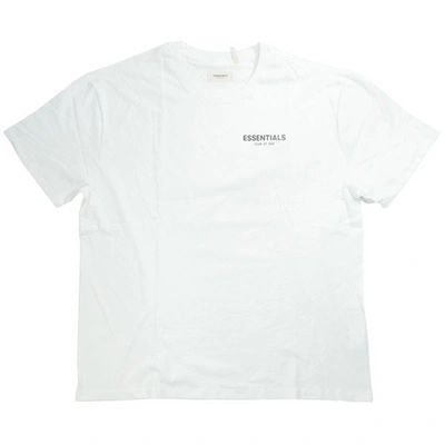 Pre-owned Fear Of God  Essentials Boxy Logo T-shirt White
