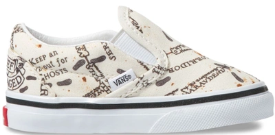 Pre-owned Vans  Slip-on Harry Potter Marauders Map (td) In Marauders Map/classic White
