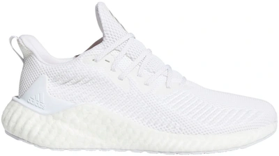Pre-owned Adidas Originals  Alphaboost Triple White In Cloud White/silver Metallic/cloud White