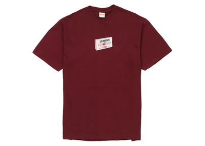 Pre-owned Supreme Luden's Tee Burgundy