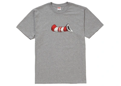 Pre-owned Supreme  Cat In The Hat Tee Heather Grey