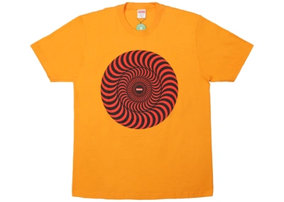 Pre-owned Supreme  Spitfire Classic Swirl T-shirt Bright Orange