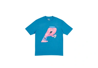 Pre-owned Palace  Burb T-shirt Blue