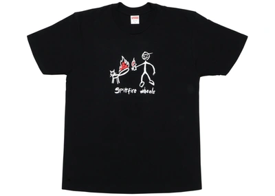 Pre-owned Supreme  Spitfire Cat T-shirt Black