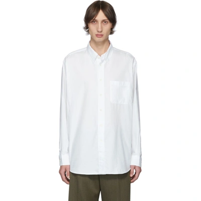 Our Legacy Long-sleeved Bd Shirt In White Panam
