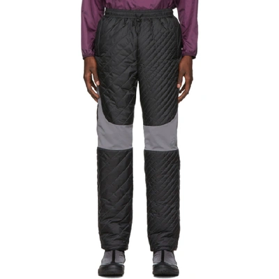 Kiko Kostadinov Black Asics Edition Insulated Lounge Pants In Blackcarbon