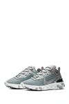 Nike Men's React Element 55 Sneakers In 007 M Silv/m Silv