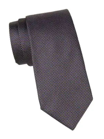 Corneliani Men's Dash Print Silk Tie In Grey