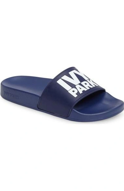 Ivy Park Logo Slide Sandal In Navy