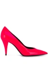 Saint Laurent Kiki 85 Pink Patent Leather Pumps