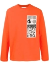 Ambush Printed Label Sweater In Org