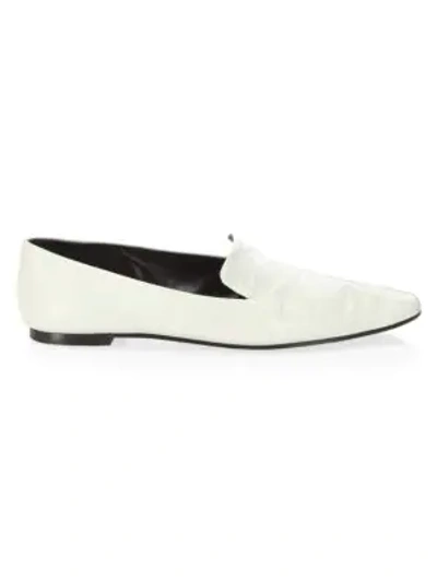 The Row Women's Minimal Leather Loafers In Bright White