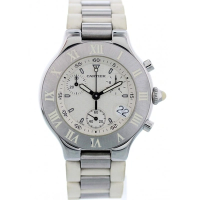Cartier Chronoscaph 21 Stainless Steel 2424 Watch In Not Applicable