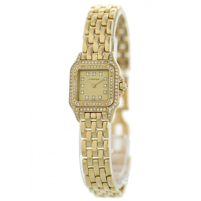 Cartier Panthere 1280 2 18k Yellow Gold Ladies Diamond Watch In Not Applicable