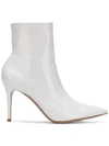 Gianvito Rossi Pointed Ankle Boots In White