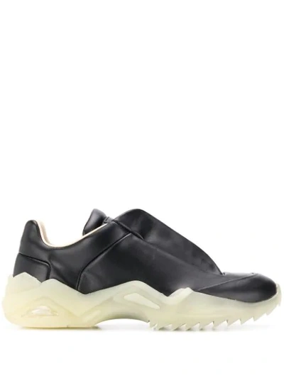Maison Margiela New Future Leather Trainers In Black